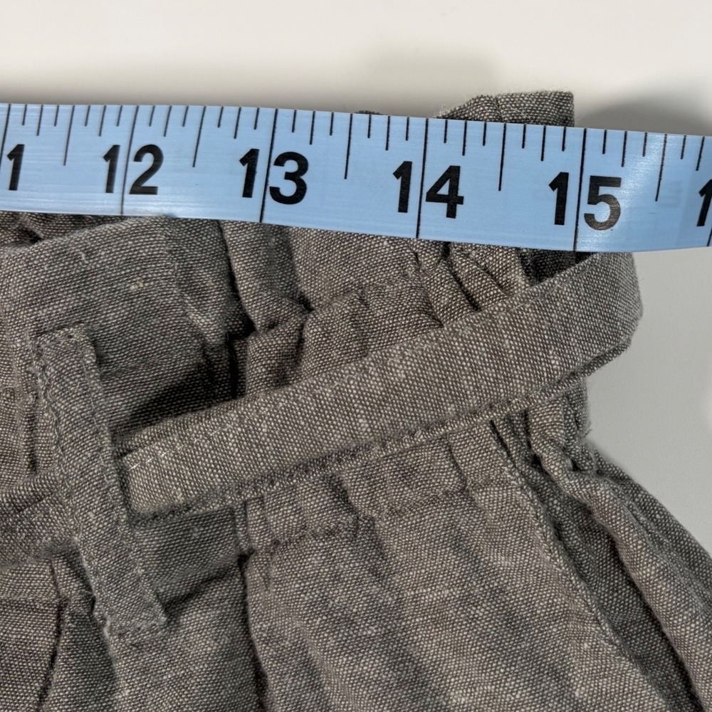 GiGiO USA Boutique Women's L Gray Paperbag Waist Shorts 100% Cotton High Rise - Picture 5 of 7